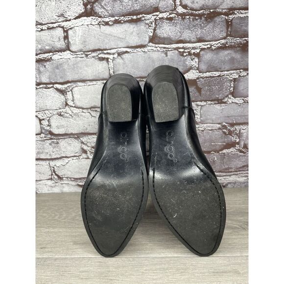 DINGO Black Leather Western Studded Ankle Heel Booties Women Sz 8.5M US/39EU - Picture 8 of 16